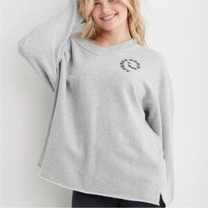Aerie Gray Crew Neck Sweater